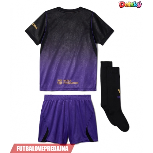 Lacne Dětský Futbalové dres Barcelona 2026-27 Krátky Rukáv - Preč (+ trenírky)